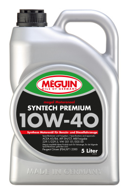 НС-синтетическое моторное масло Megol Motorenoel Syntech Premium 10W-40