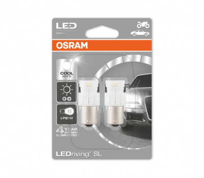 Osram 7458CW-02B LEDRIVING P21W 12V 1,4W BA15S 6000K Лампа габаритного освещения 2шт