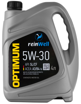 4974 ReinWell Моторное масло 5W-30 А3/В4 (4л)