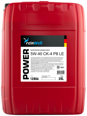 12806 ReinWell Моторное масло POWER P8 LE 5W-40 CК-4 (20л)