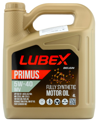 Синтетическое моторное масло PRIMUS MV 5W-40