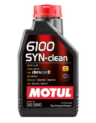 MOTUL 6100 Syn-Clean 5W40 1л 107941