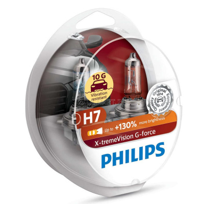 12972XVGS2 PHILIPS Лампа H7 X-tremeVision G-force 12V 55W PX26d 3500K S2