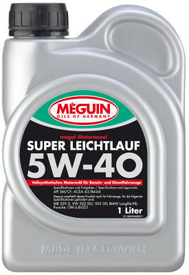 Синтетическое моторное масло Megol Motorenoel Super Leichtlauf 5W-40