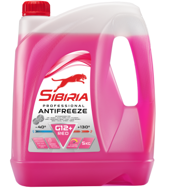 Антифриз Sibiria Antifreeze G12+ red (-40) 5кг