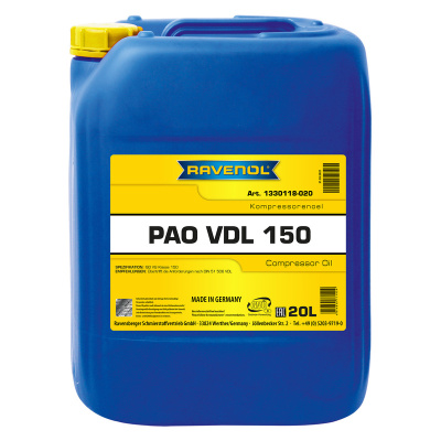 Компрессорное масло RAVENOL Kompressorenoel VDL PAO 150