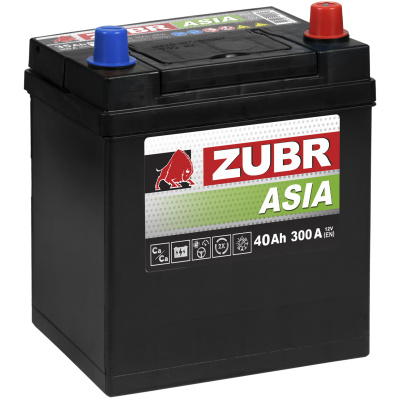 40 Ah Zubr Premium Asia R+ (без борта)