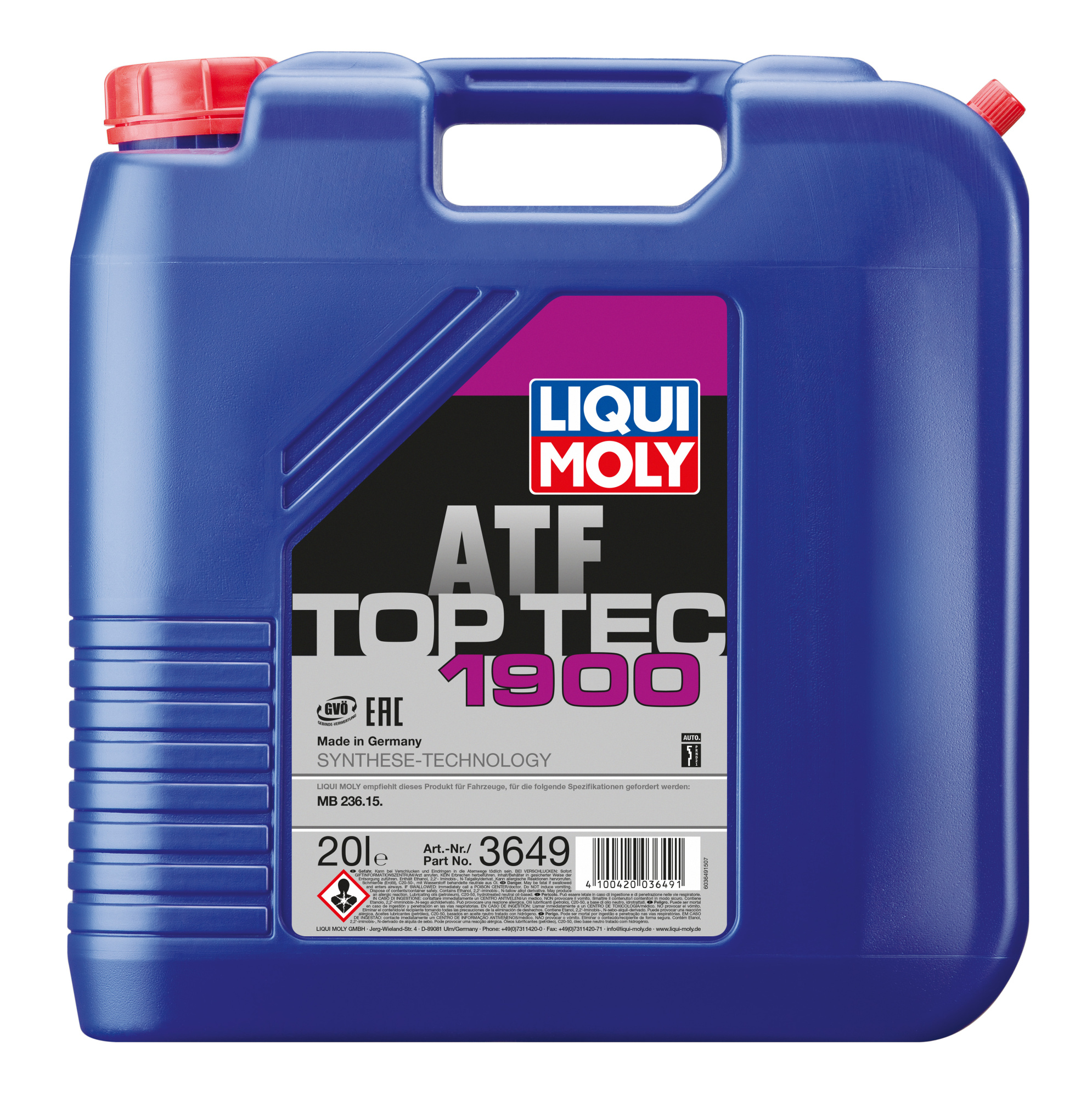 Синтетическое трансмиссионное масло для АКПП Top Tec ATF 1900