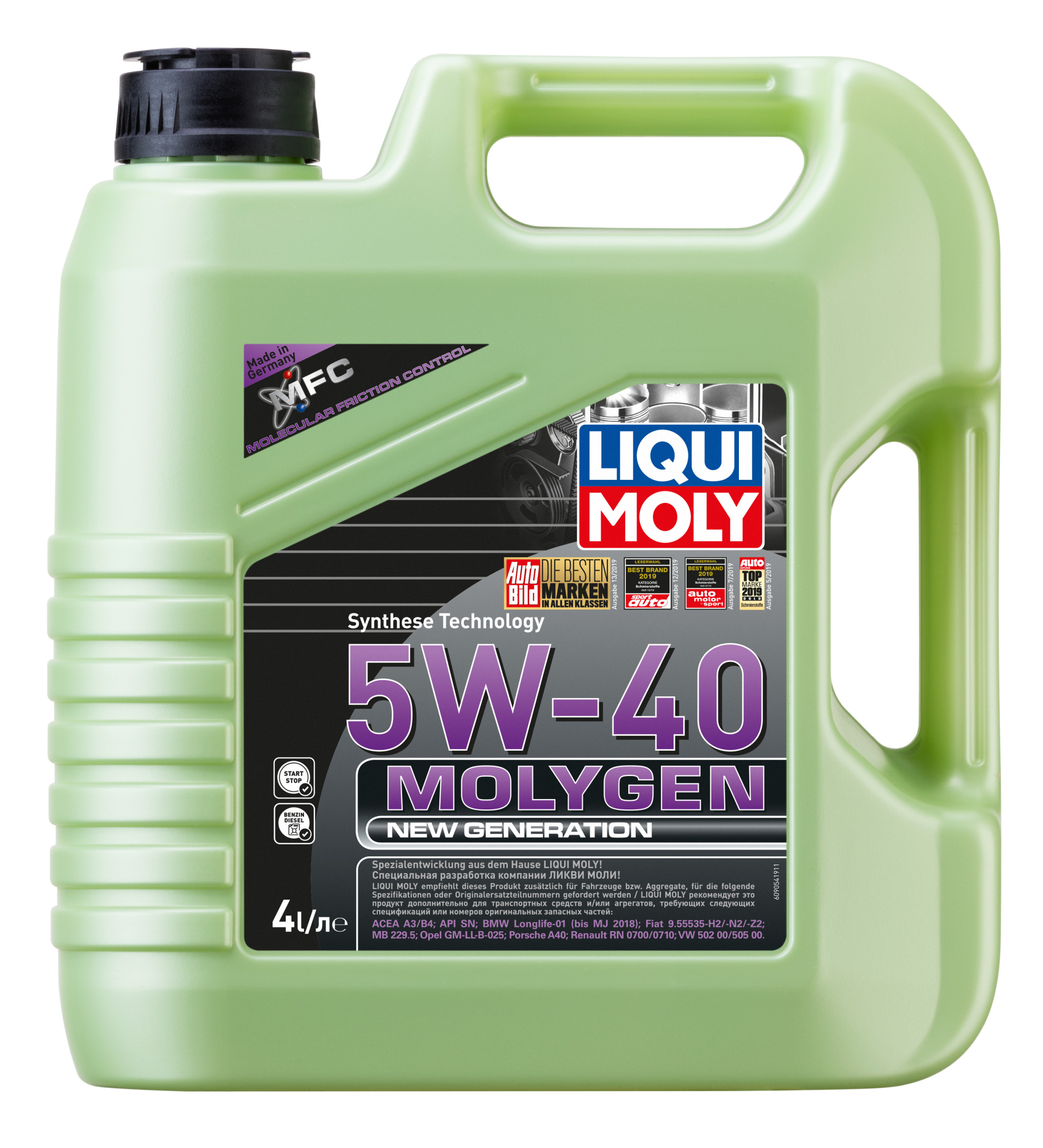LIQUI MOLY Molygen New Generation 5w40 (4л) 9054