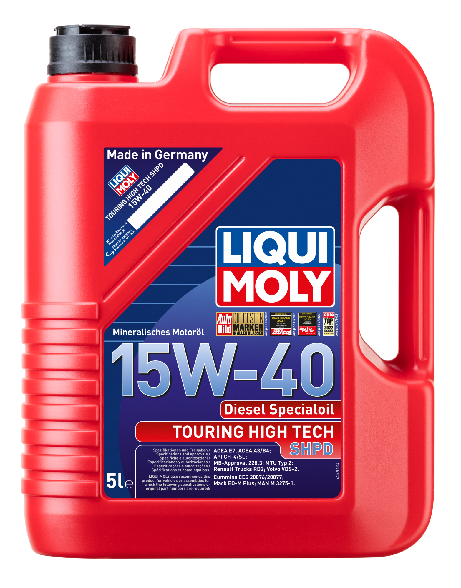 Минеральное моторное масло Touring High Tech SHPD-Motoroil 15W-40