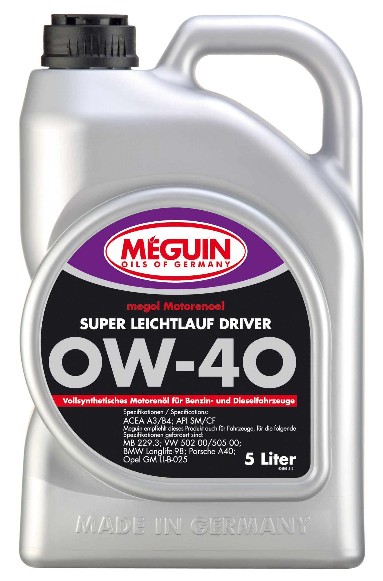 Синтетическое моторное масло Megol Motorenoel Super Leichtlauf Driver 0W-40