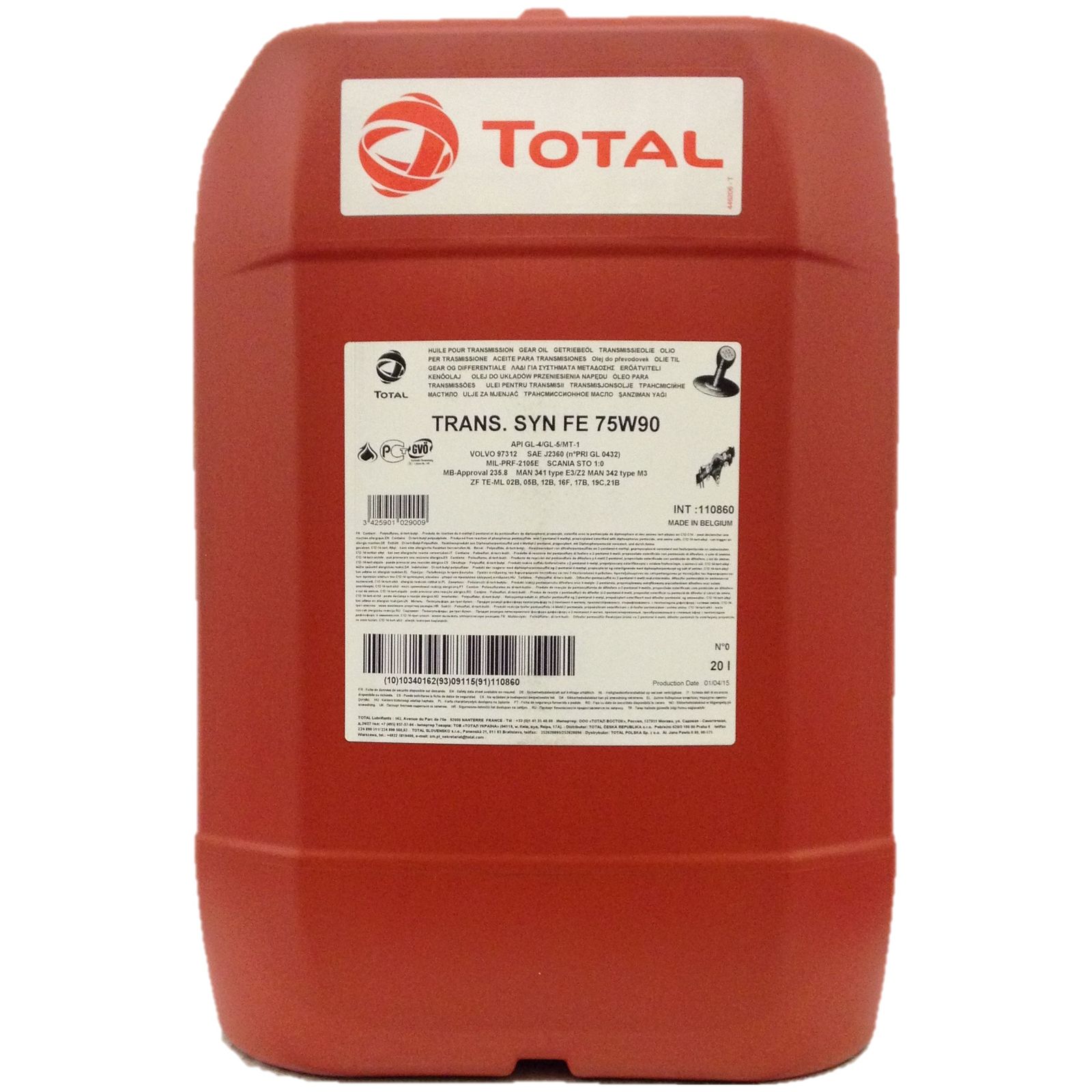 TOTAL TRANSMISSION DUAL 9 FE 75W-90 (20 л) | СпецТехГруп